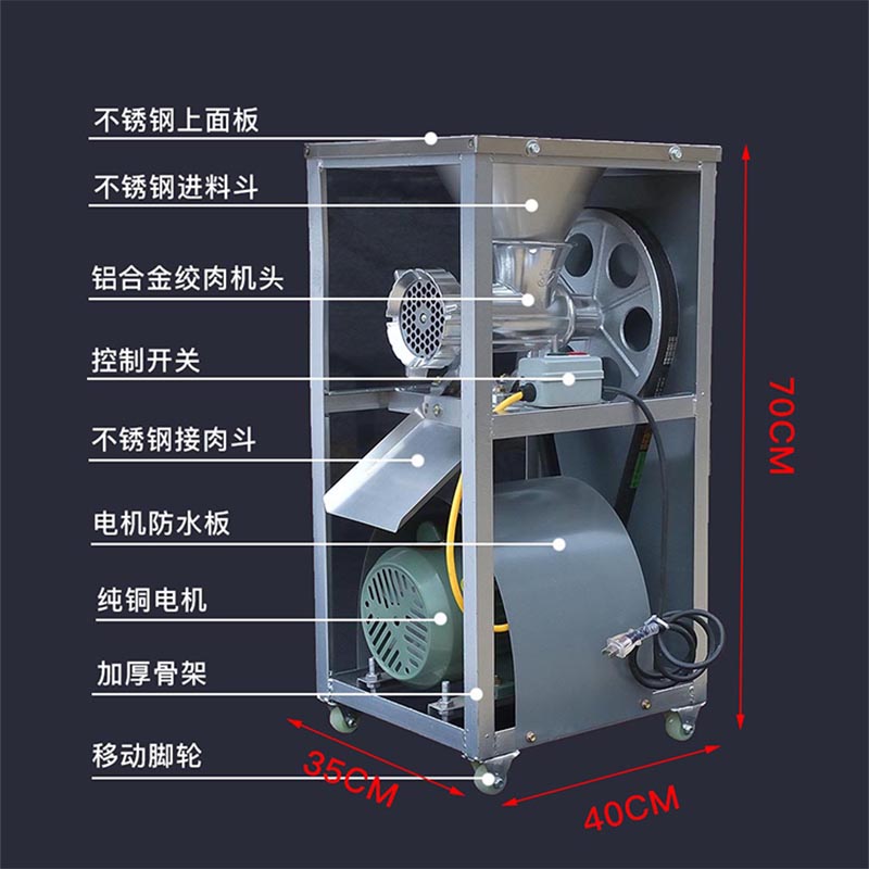 32型铝合金电动绞肉机商用绞糍粑辣椒机碎鱼机绞鸡架绞面机不生锈