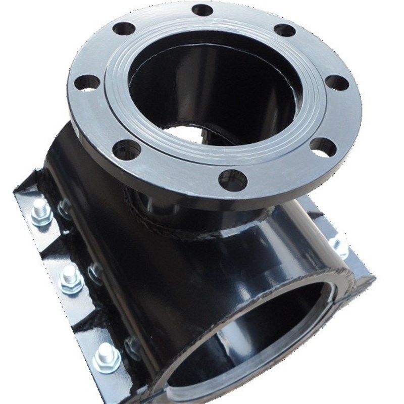 钢板哈呋式管卡 法兰哈夫三通 耐磨三通哈夫节 PE管用法兰管件