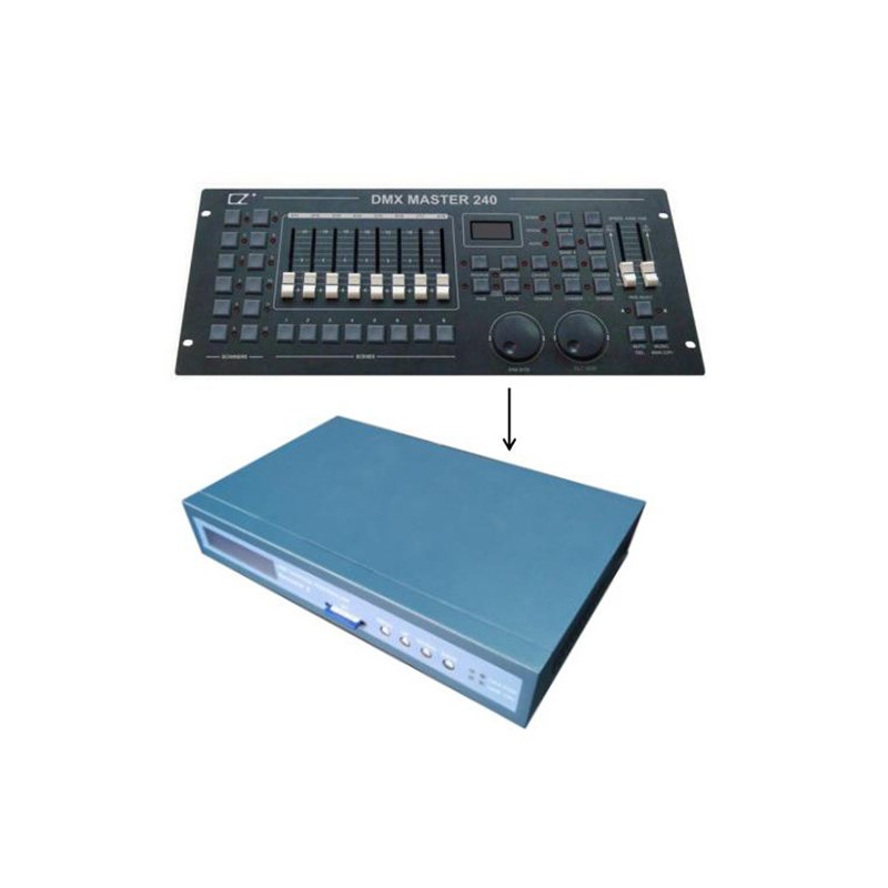 联机工作 状态侦测回传楼宇酒吧使用无限级联 DMX512 8端口分控器