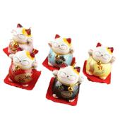 饰品 家居桌面装 招财猫套件 可爱迷你小号陶瓷招财猫汽车平安摆件