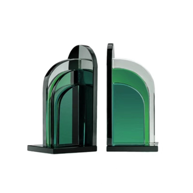 简约现代轻奢水晶书档摆件样板间软装饰品 家居杂志书架艺术摆设