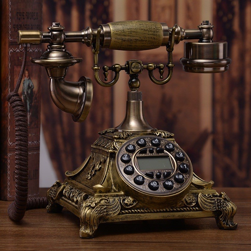 老式手摇电话机欧式复古电话机座机家用创意影视壁挂电视剧民国