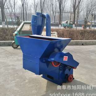 沙克龙粉碎机玉米秸秆自动进料破碎机家用花生秧打草面子机 移动式