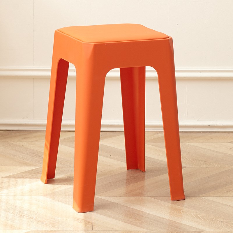 加厚塑料凳子欧式方凳时尚简约餐桌高凳叠放备用家用饭店等位餐椅