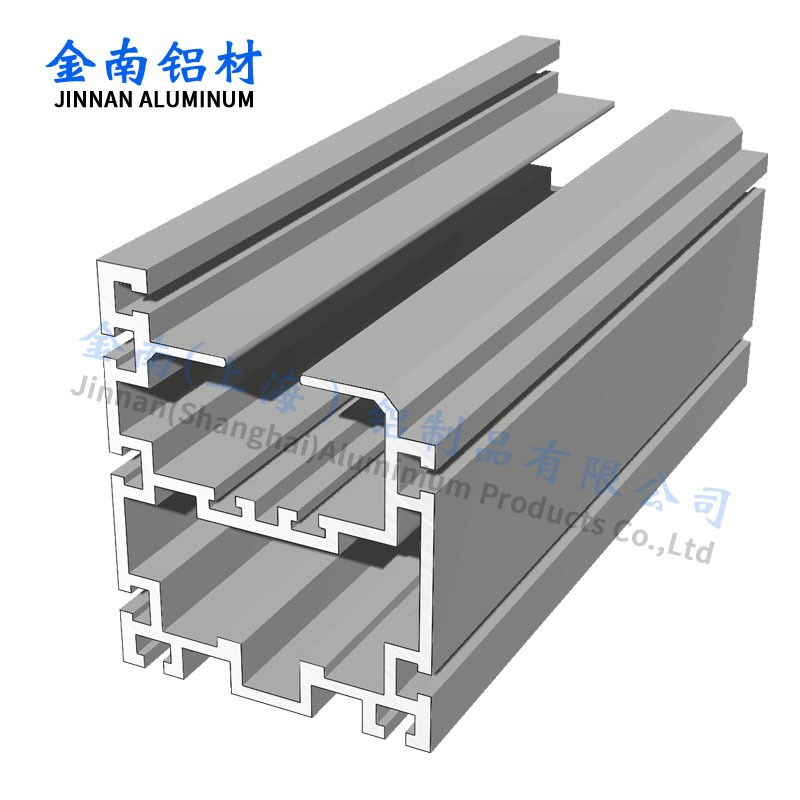 工业倍速链铝型材 3倍速导轨147*118节距38.1 3倍速带盖铝型材