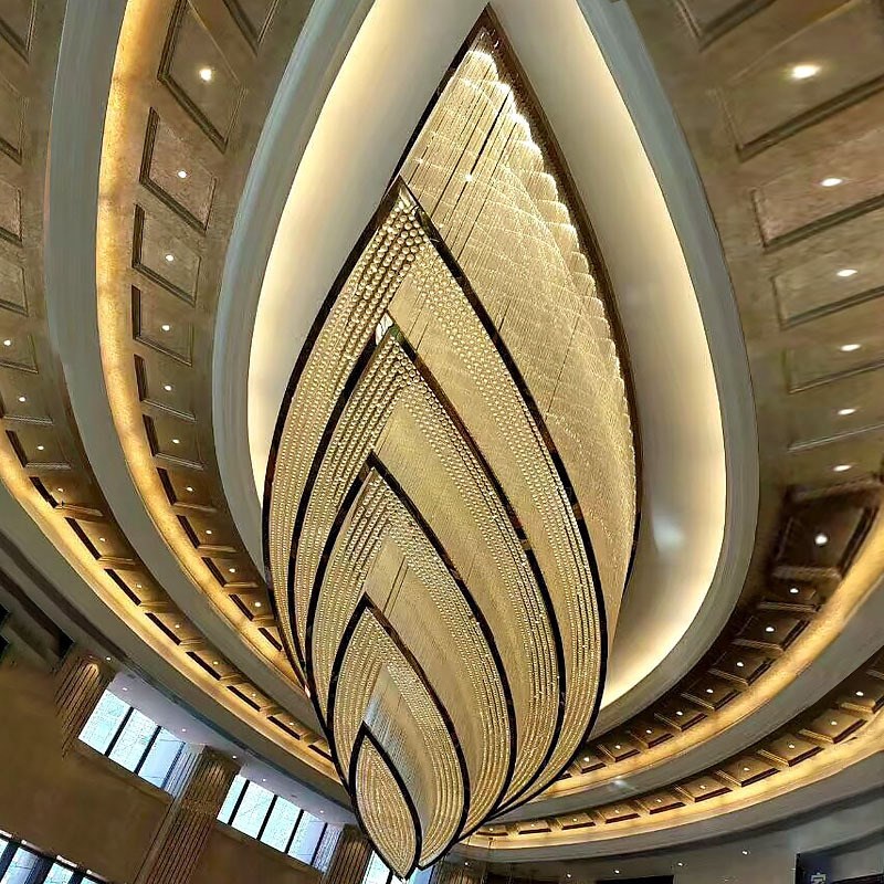 酒店大堂简约亚克力吊灯售楼部沙盘别墅定制个性创意工程装饰灯具