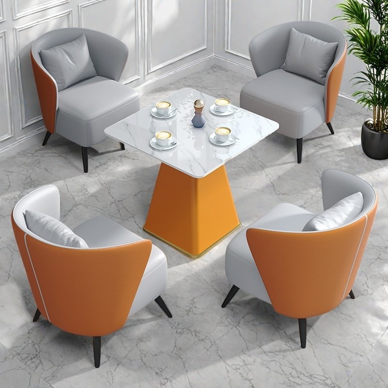 美容院会客售楼处办公室酒店商务接待沙发休息区休闲洽谈桌椅