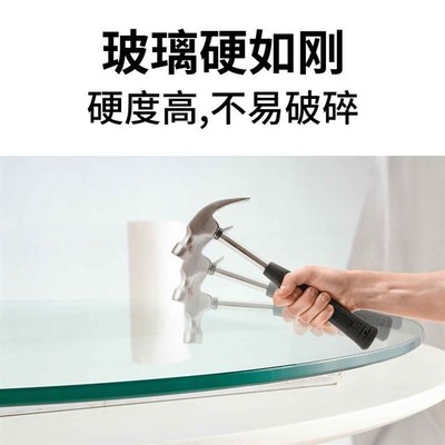 圆形钢化玻璃桌面酒店餐桌转盘圆台玻璃小茶几家用定制防爆玻璃