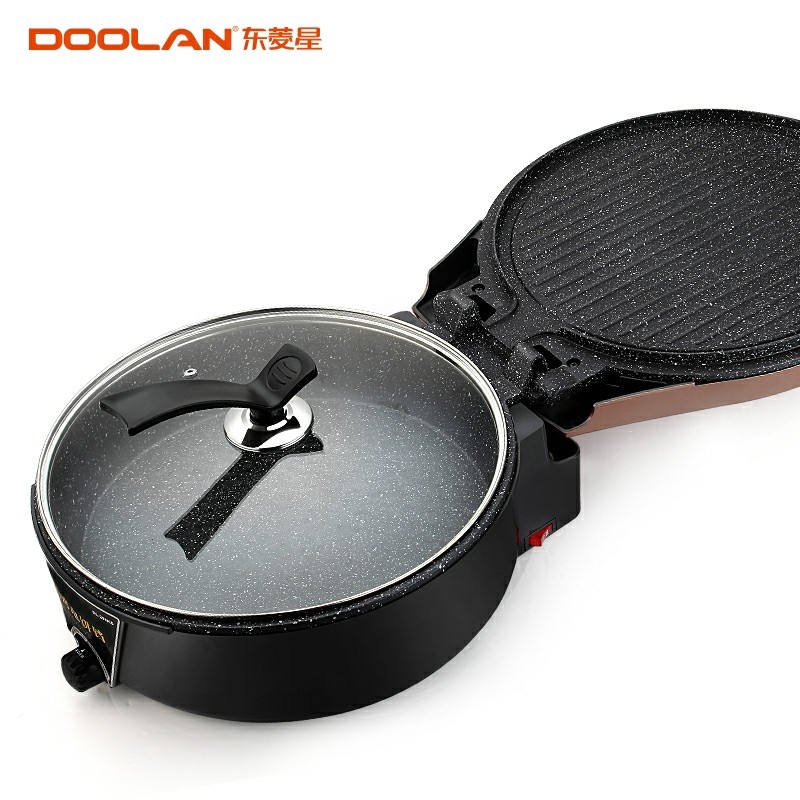 加深加大电饼铛家用面加热煎烤机煎饼机电饼档涮烤锅粘锅