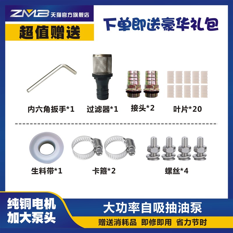 ZMB自动停机电动抽油泵V2V伏自吸泵油泵柴油泵加油机抽油