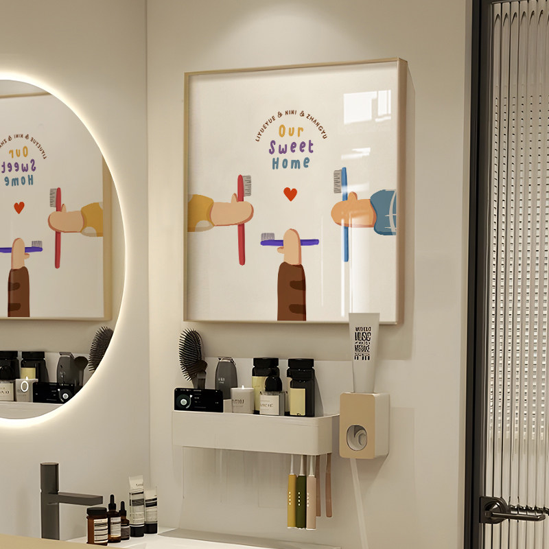 一家三口四口五口 创意装饰画浴室防水挂画儿童房墙面壁画,家居饰品,现代装饰画,淘宝优惠券,粉丝福利购,淘宝优惠卷