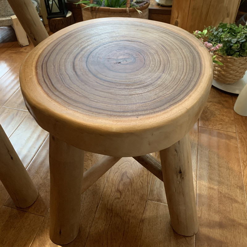 香樟木小板凳原木实木小矮凳四脚凳木质小圆凳木头凳子门口换鞋凳