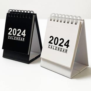 热销新款 2024年迷你英文小台历创意简约日历办公桌面摆件便携月历