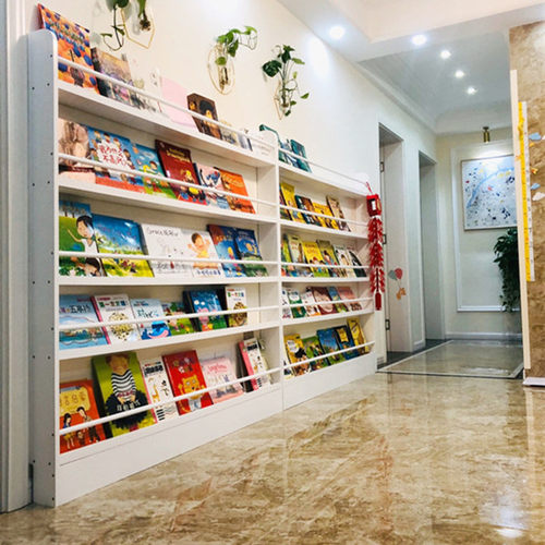 儿童实木落地环保白色书架墙墙壁架免打孔多层大容量书柜学生家用