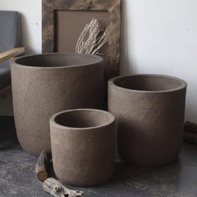 简约花盆粗陶大口盆大码花盆大号栽树盆种树大盆客厅北欧花盆紫砂