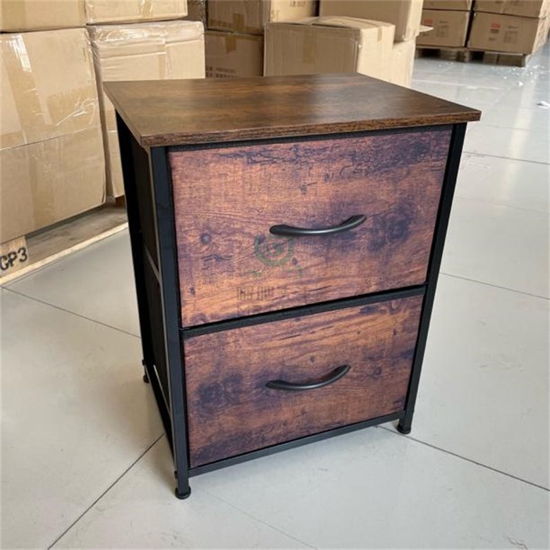 简约现代床头柜收纳柜布艺抽屉储H物柜收纳箱式复古落地柜