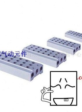 电磁阀4V310-10汇流板300M-4F汇流板底板4联电磁阀底座