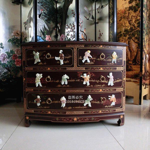 扬州漆器厂家具  柜子现代中式新古典 玄关柜 门厅柜餐边柜装饰柜