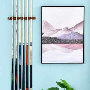 台球杆架挂杆器吊杆壁挂架子桌球杆墙架收纳靠杆器台球杆壁架 6孔