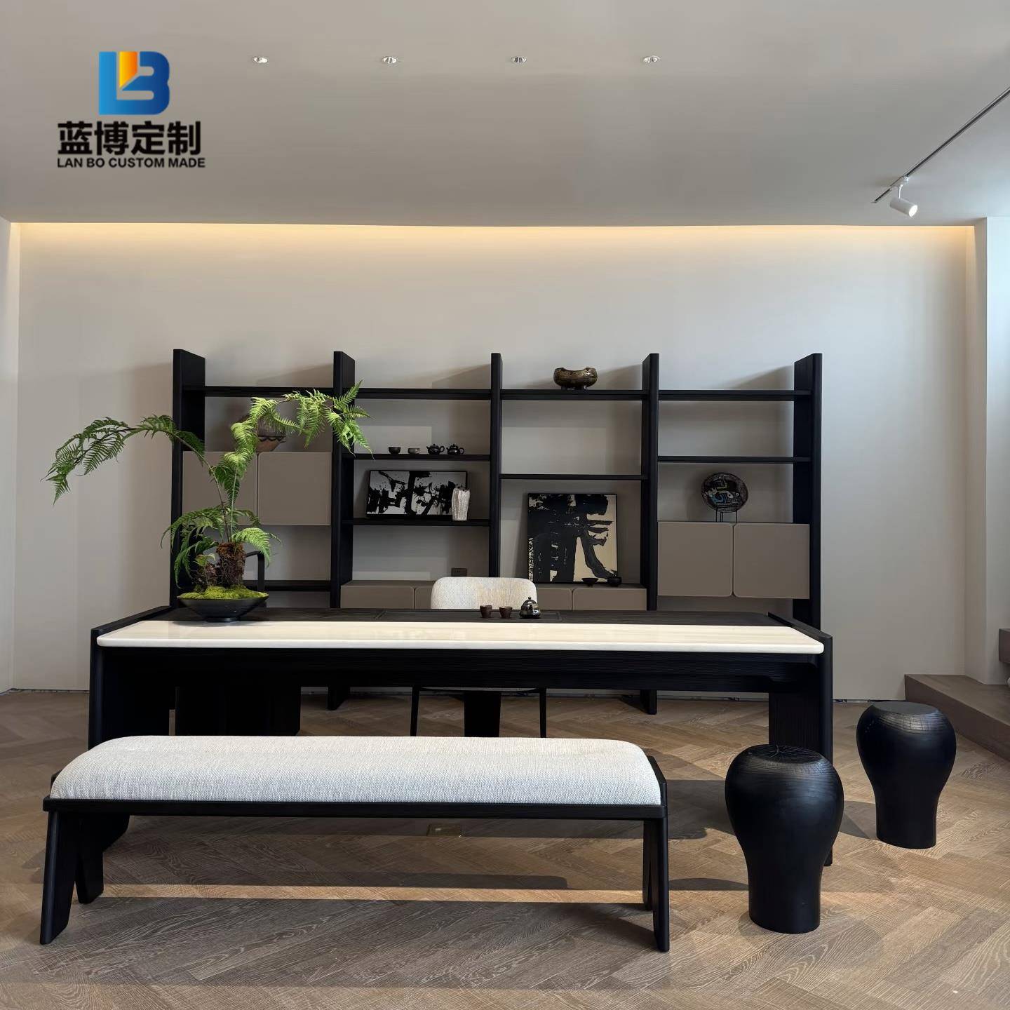 需定制现代简约酒店会所洽谈实木茶桌椅客厅家用办公室接待茶台泡