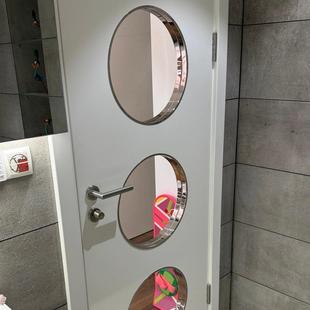 洞洞门不锈钢圆圈包边 木门金属圆形收口 整圆定制中古门上的猫洞