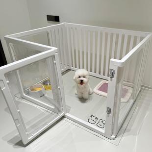 室内家用栅栏自由组合狗笼子 宠物围栏亚克力透明狗围栏75cm加高款