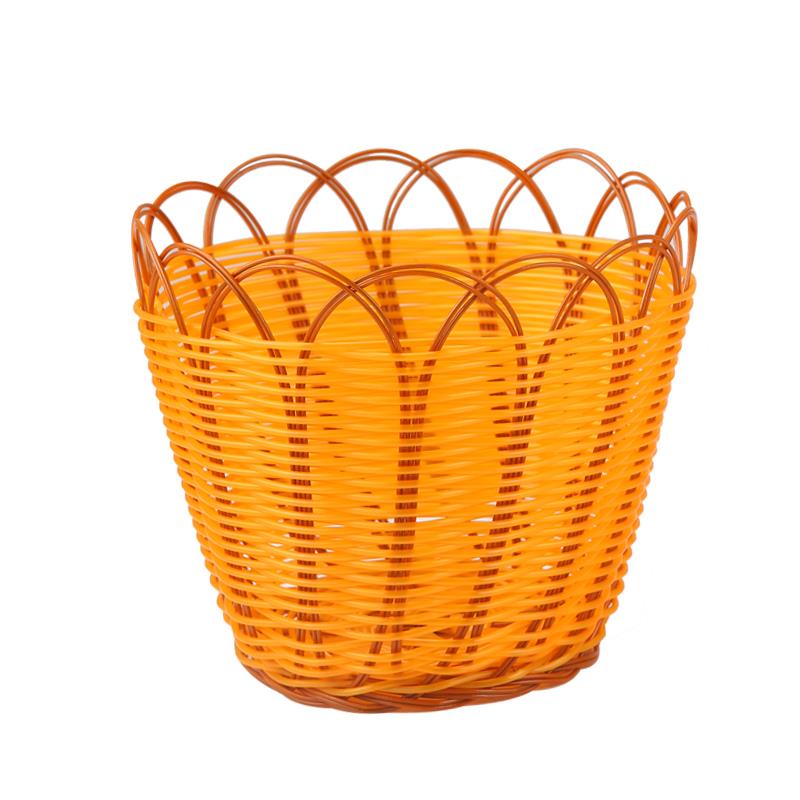 彷藤篮火锅店生菜筐菜篮编织收纳篮餐具彩色商用创意蔬菜桶配菜盆