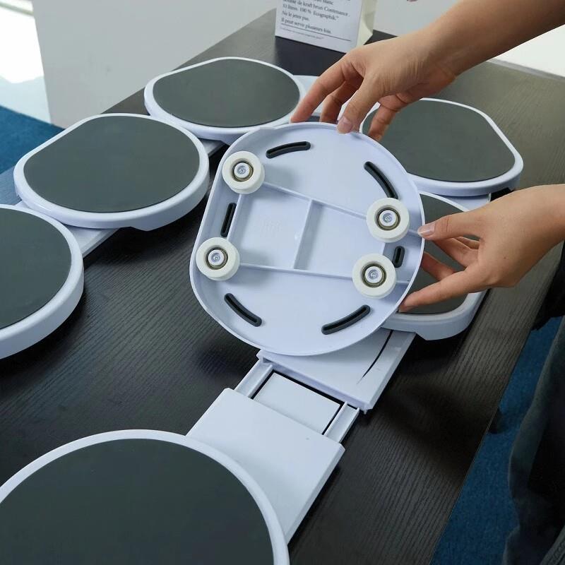 长桌转盘家用手动适合长方形可携式餐桌旋转托 托盘转动专用圆盘