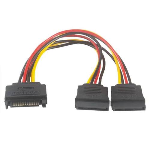 sata1分2电源扩展线 SATA一分二串口延长线 机械/固态硬盘连接线