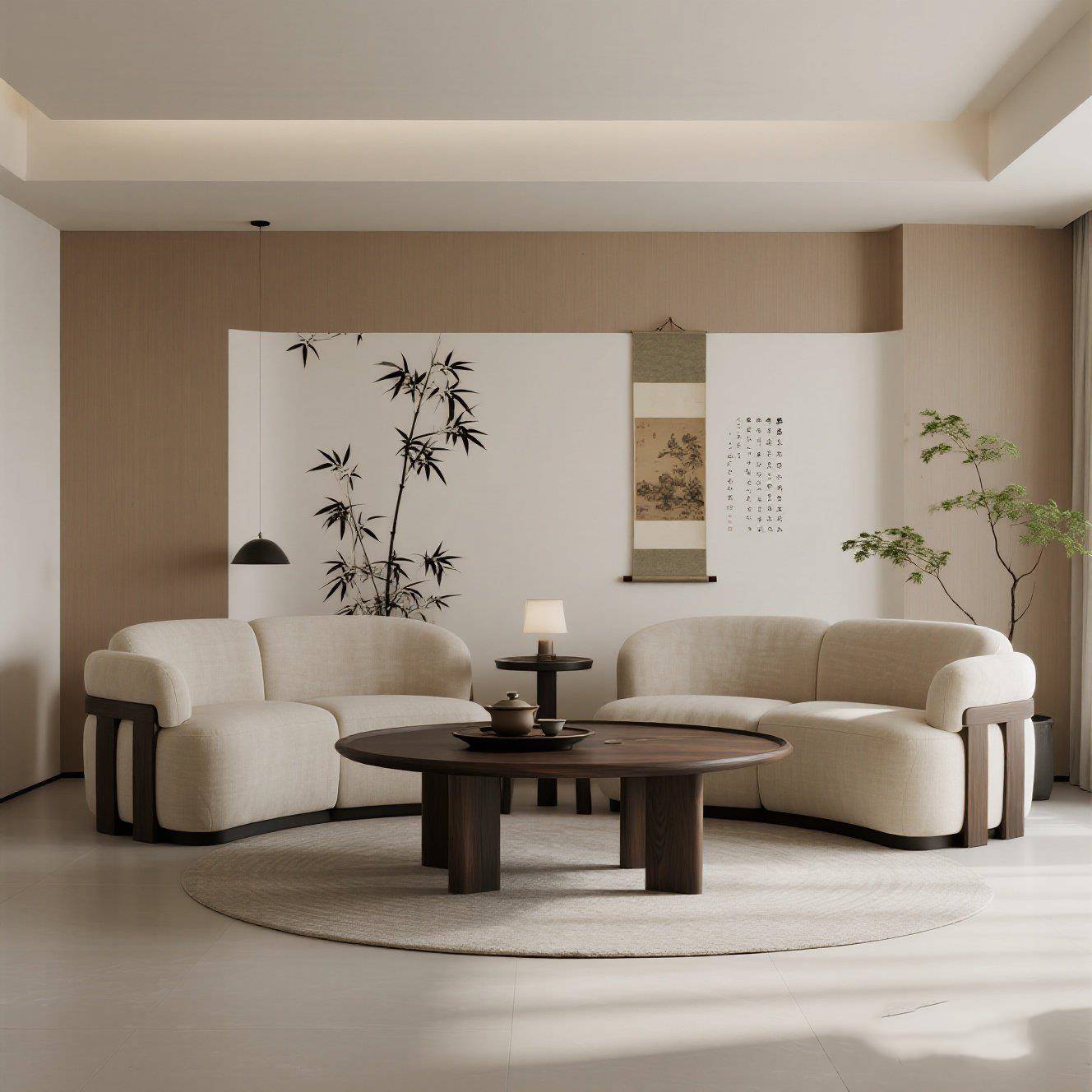 需定制高端定制宋氏美学黑胡桃木沙发设计师同款家用客厅酒店民宿