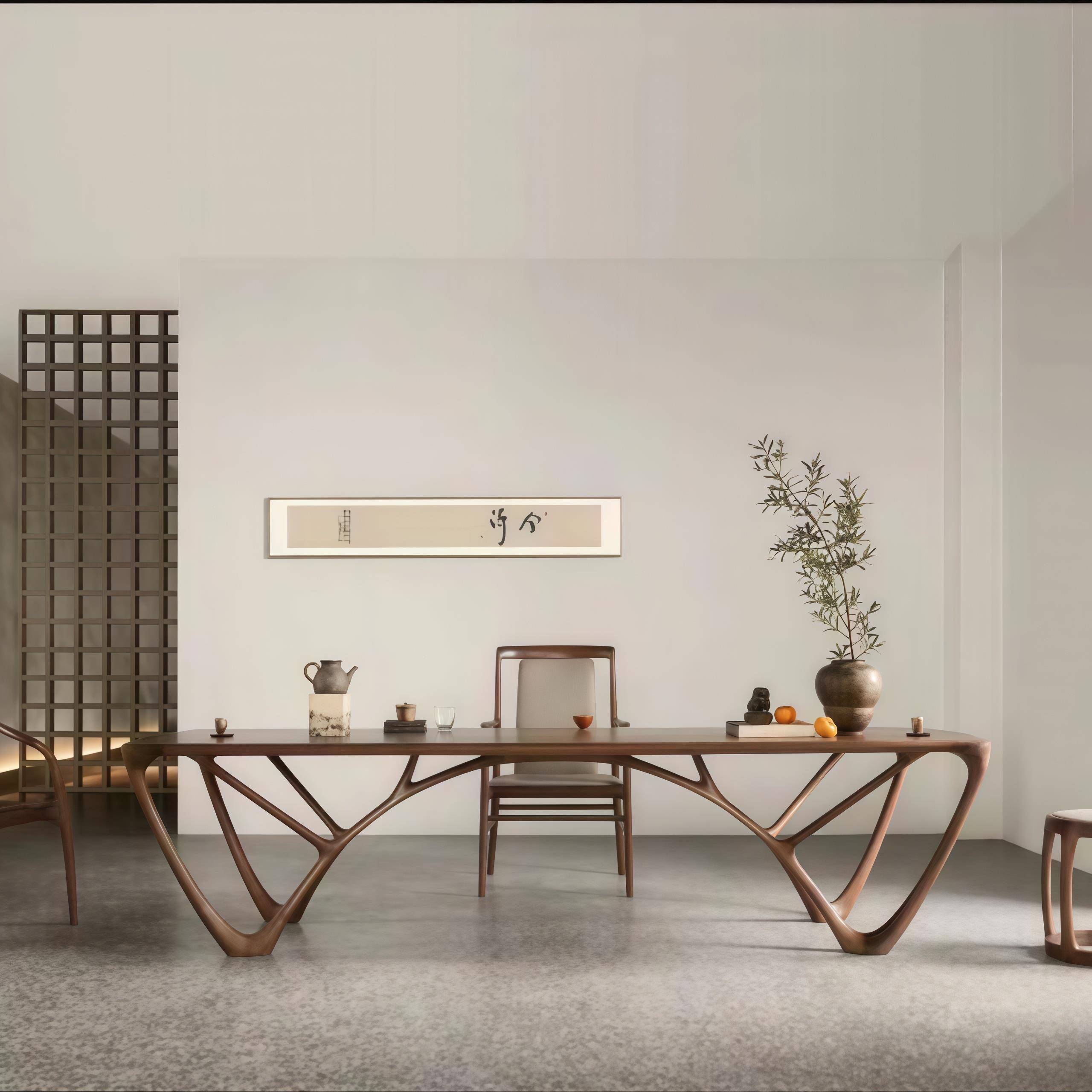 需定制北美黑胡桃实木茶几椅子组合禅意宋朝美学茶几可及豪华中式