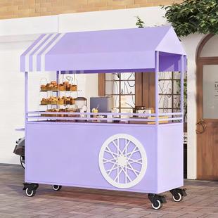 商业街活动推广花车展示台花束架美食特色小吃摊位小推车网红打卡