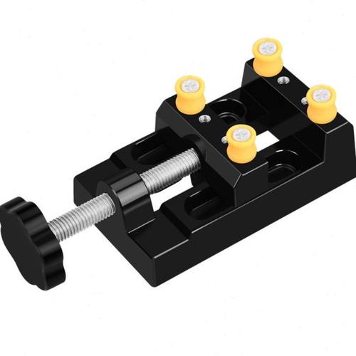 台虎钳桌钳多功能迷你固定平口夹床玉石文玩小型台钳夹具电磨配件