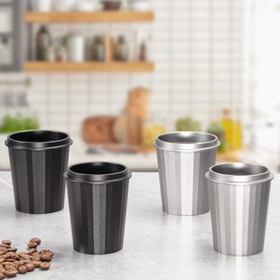 咖啡配套器具304不锈钢加厚接粉杯51mm/58mm意式咖啡接粉器闻香杯