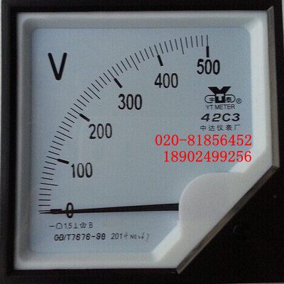 GB/T7676-98 直流电压表42C3-500V 250V 300V 450V 600V 42C3-V