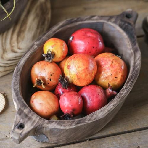 左岸麦田木器之美侘寂风复古木制托盘果盘客厅茶几实木摆件收纳盘