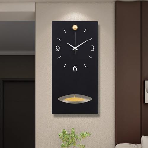 时钟挂钟客厅现代简约长型极简家用挂表时尚竖款网红创意轻奢钟表
