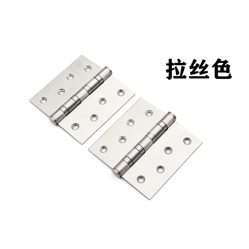不锈钢加宽铰炼4英寸加宽加厚平木门折叠无声轴承黑色铰炼4X4X3