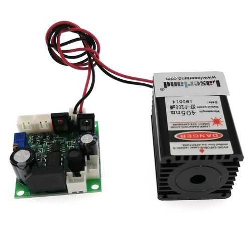405nm 蓝紫光 点状光源 200mW 12V工业用激光器模组 TTL调制