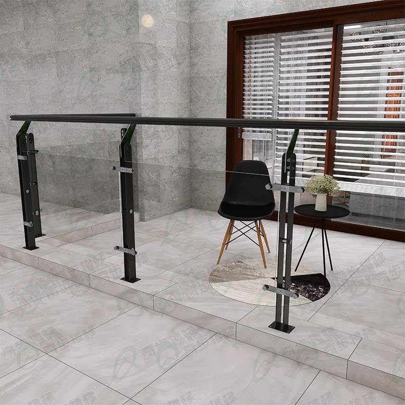 奇步楼梯厂家不锈钢304立柱扶手商场可挂玻璃栏杆立柱可