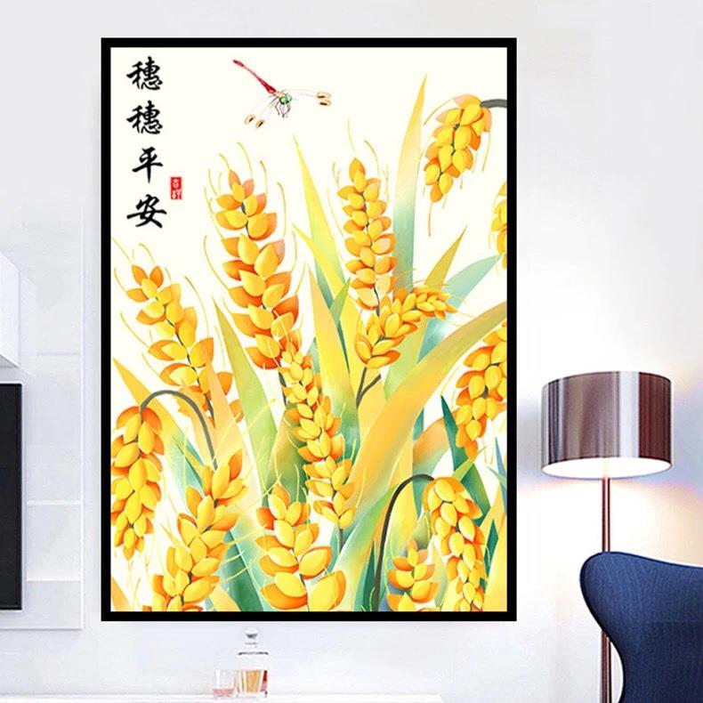 穗穗平安十字绣2022新款印花客厅卧室线绣简单小幅自己绣蒙娜丽莎