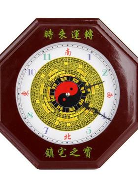 八卦钟 钟罗盘钟表桃木太极钟 钟钟 钟罗盘钟 钟挂钟台式钟表客厅