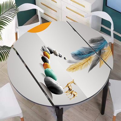 桌布加厚皮革防水防油免洗桌垫椭圆形耐高温可裁剪餐桌定制厚台布