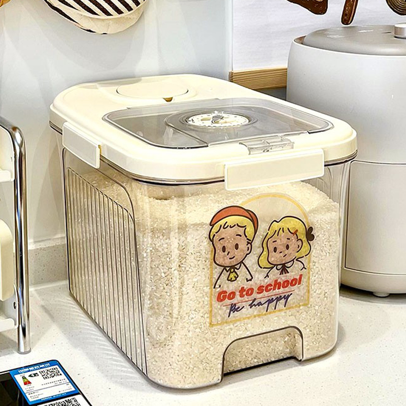 装米桶家用防虫防潮密封米缸放10斤大米收纳盒米箱面粉面桶储物罐