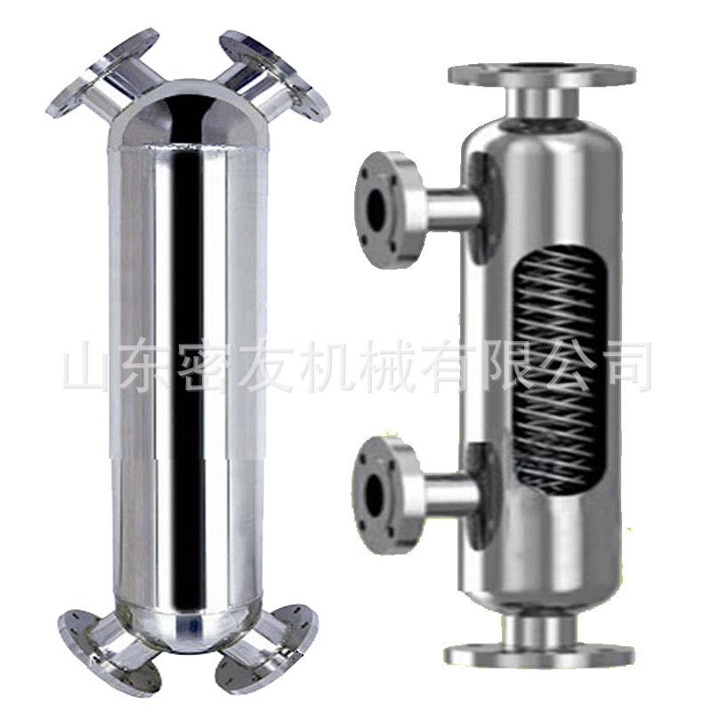 厂家供应立式卧式不锈钢螺纹缠绕管换热器钛材载气热交换冷凝器