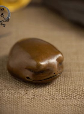 官作金蟾手把件男士随身把玩铜摆件文玩工艺品手捻解压盘蟾蜍茶宠