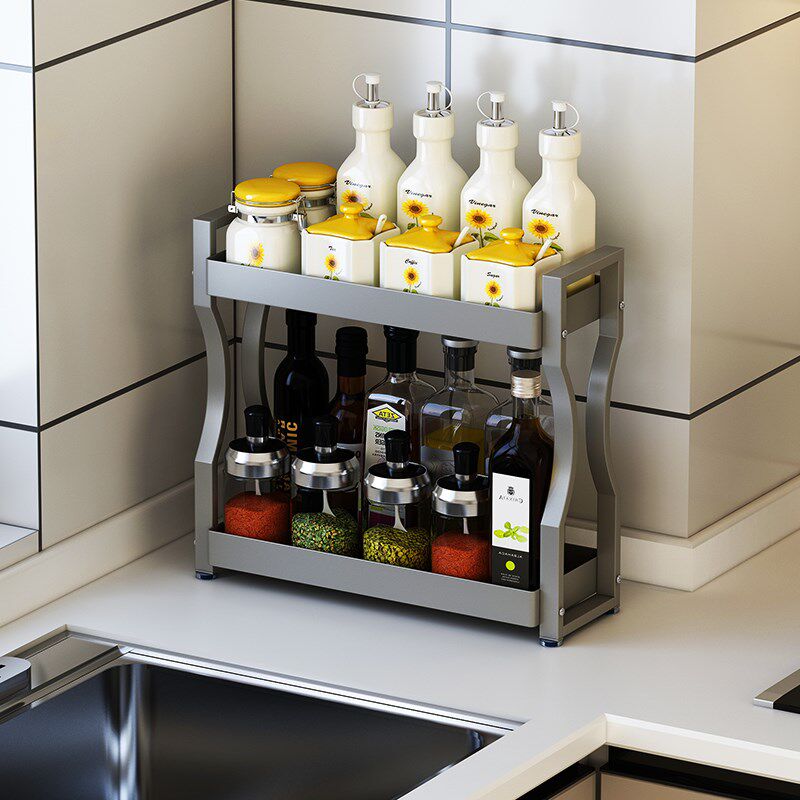 厨房调料置物架台面小型窄款小尺寸放调味品瓶罐装油盐酱醋收纳架