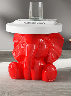 大象落地摆件玄关家用换鞋凳客厅卧室小边几家居饰品乔迁新居礼品