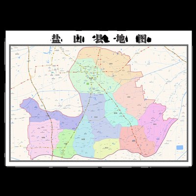 盐山县地图1.15m沧州市折叠家用高清办公室书房新款包邮背景墙贴