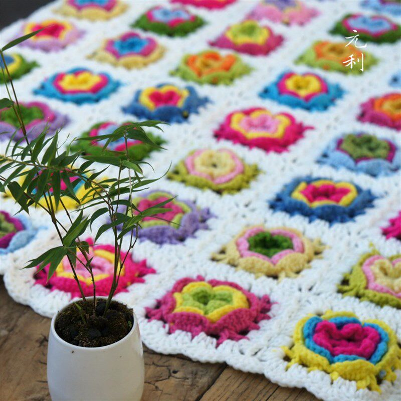 手工编织地毯地垫儿童毯子休闲毯汽车沙发坐垫窗飘垫榻榻米坐垫